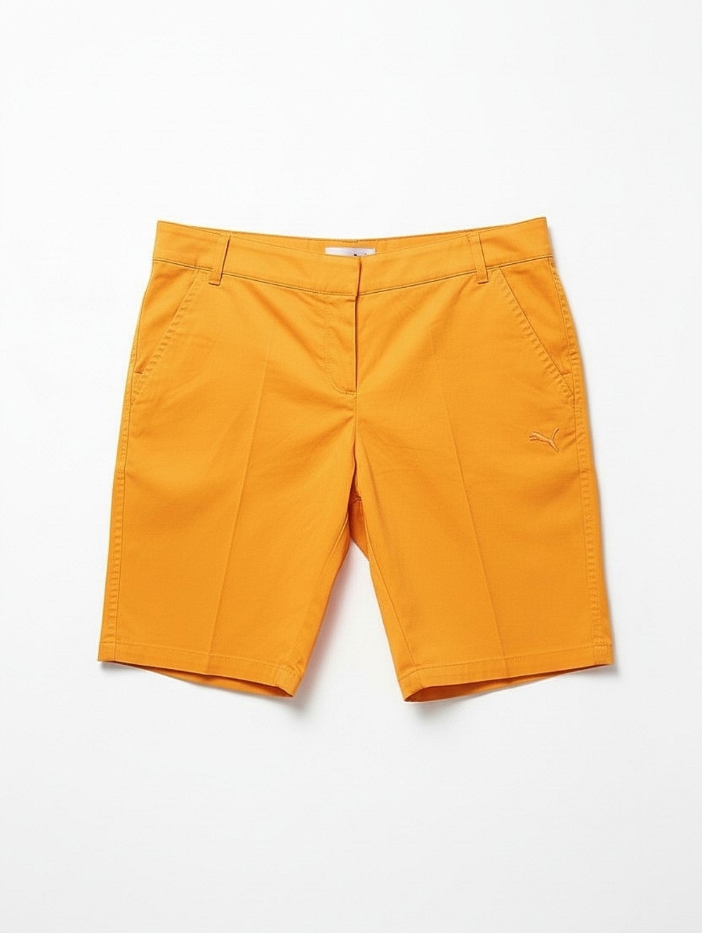 NWT! Puma Women's Golf Mid-Length Sporty Shorts in Mustard Yellow